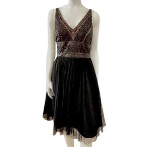 Le Chateau Beaded Tulle Cocktail Dress